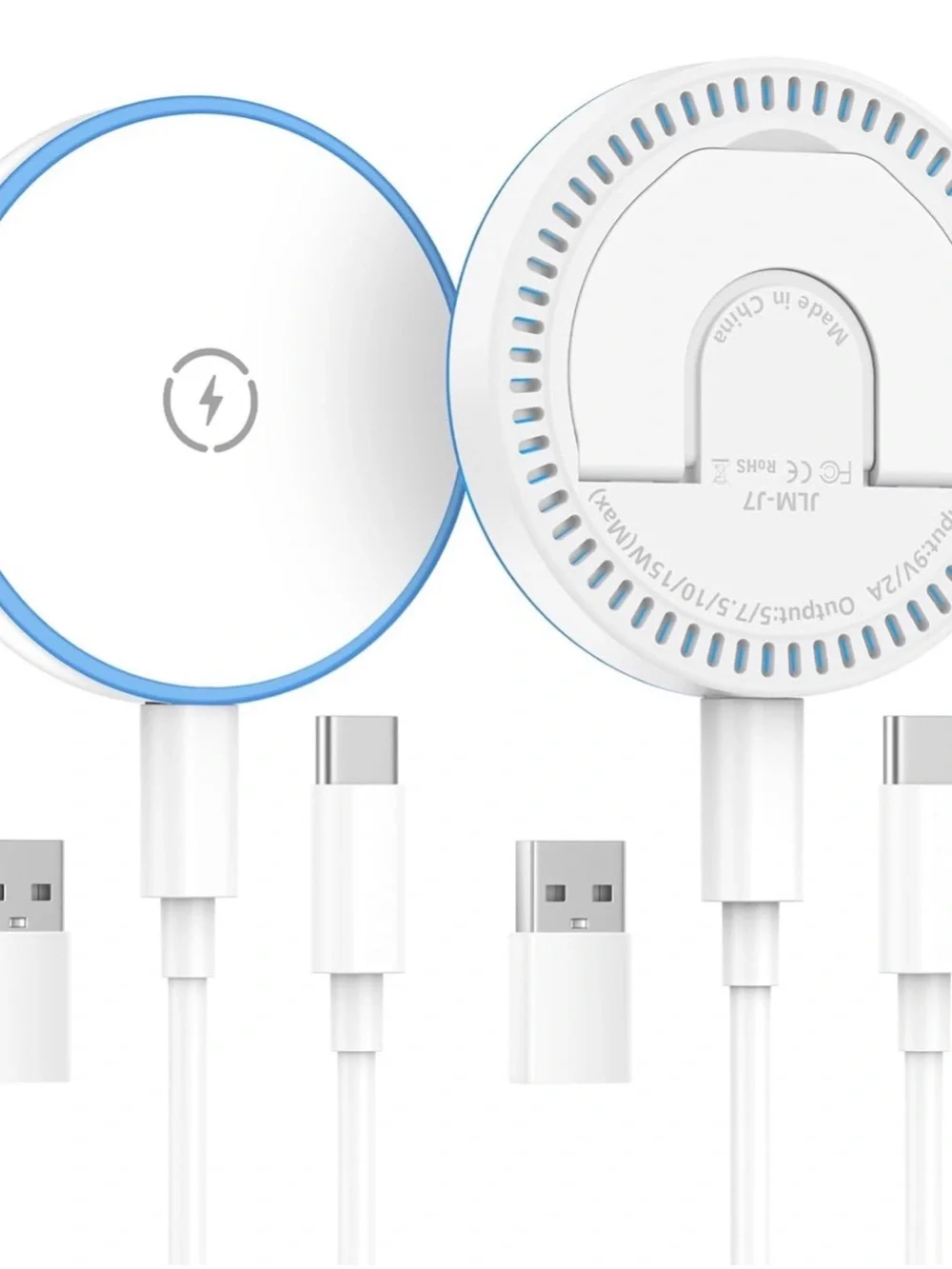 Wireless Magnetic Charging Pad with Phone Stand - Blue